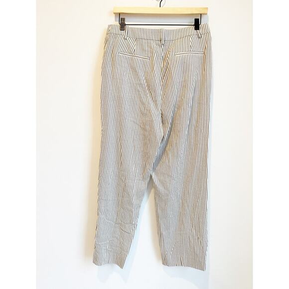 J.CREW Collection Ingrid pant in Italian seersucker fabric NWOT cream blue 6 - Picture 5 of 6